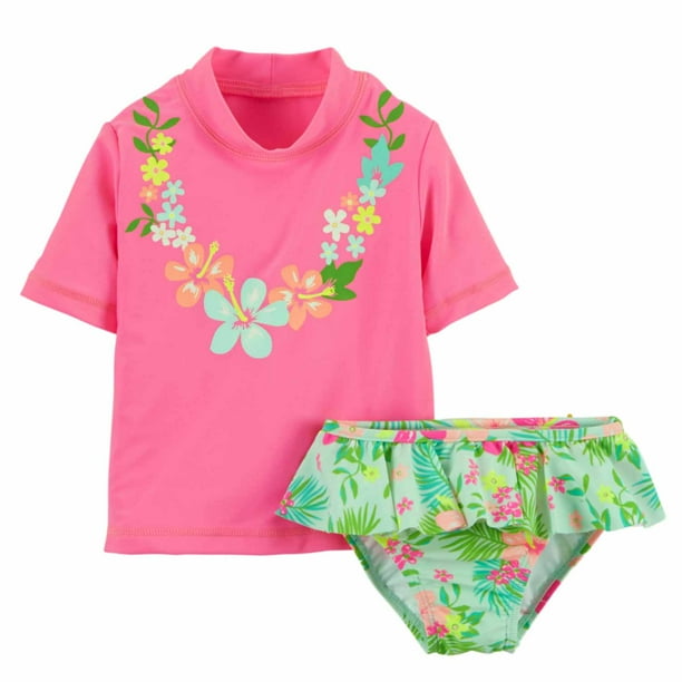 Kids Baby Girls Flamingo Print Rash Guard Two-Pieces Swimsuit Skirt Set Sun Protection Swimwear BANGELY Kids Baby Girls Flamingo Print Rash Guard Two-Pieces Swimsuit Skirt Set Sun Protection Swimwear BANGELY
